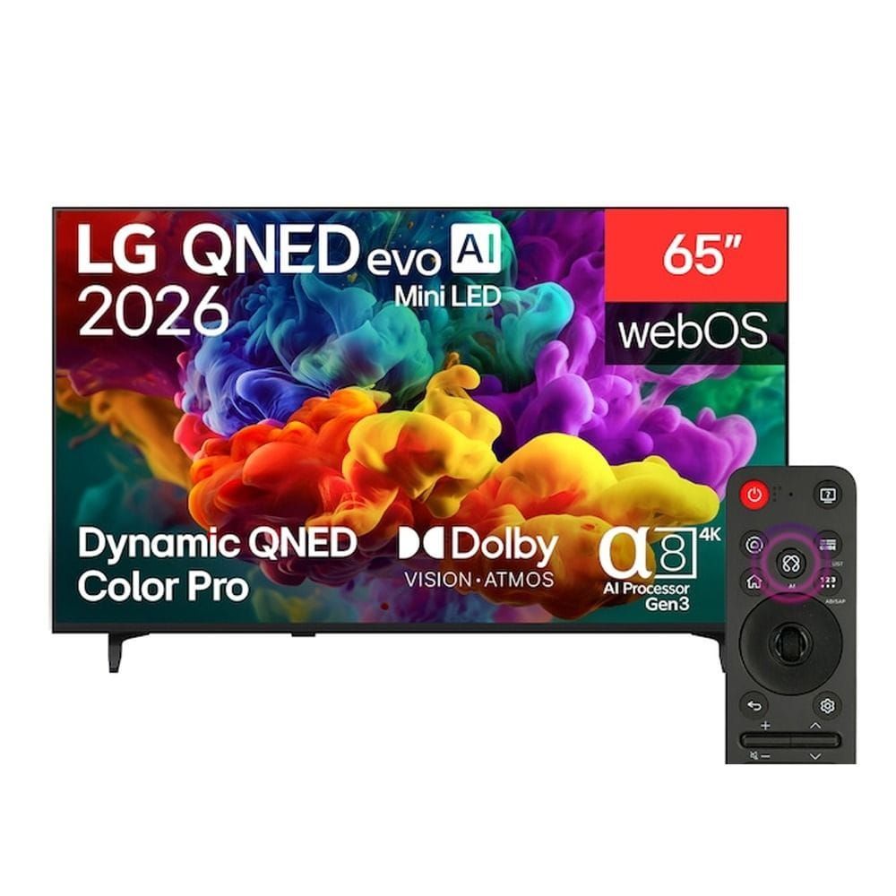 LG QNED85 65" QNED evo Mini LED 4K Smart TV, α8 AI Processor Gen3, 144Hz VRR, Dynamic QNED Color Pro, webOS | 65QNED85B6T.AMRG