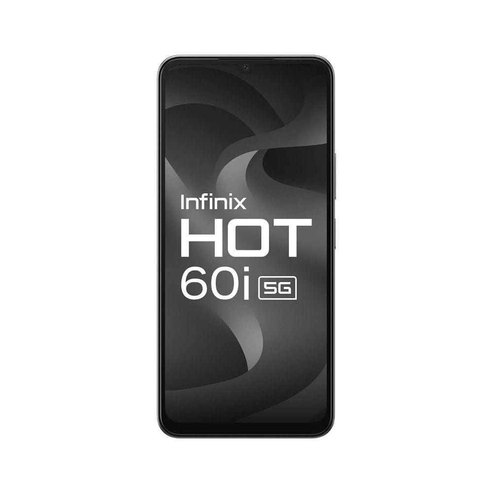 Infinix Hot 60i 5G Smartphone (X6730B) 256GB+8GB RAM, MediaTek Dimensity 6400, 6.75" Display, 50MP Camera, 6000mAh Battery | Sleek Black