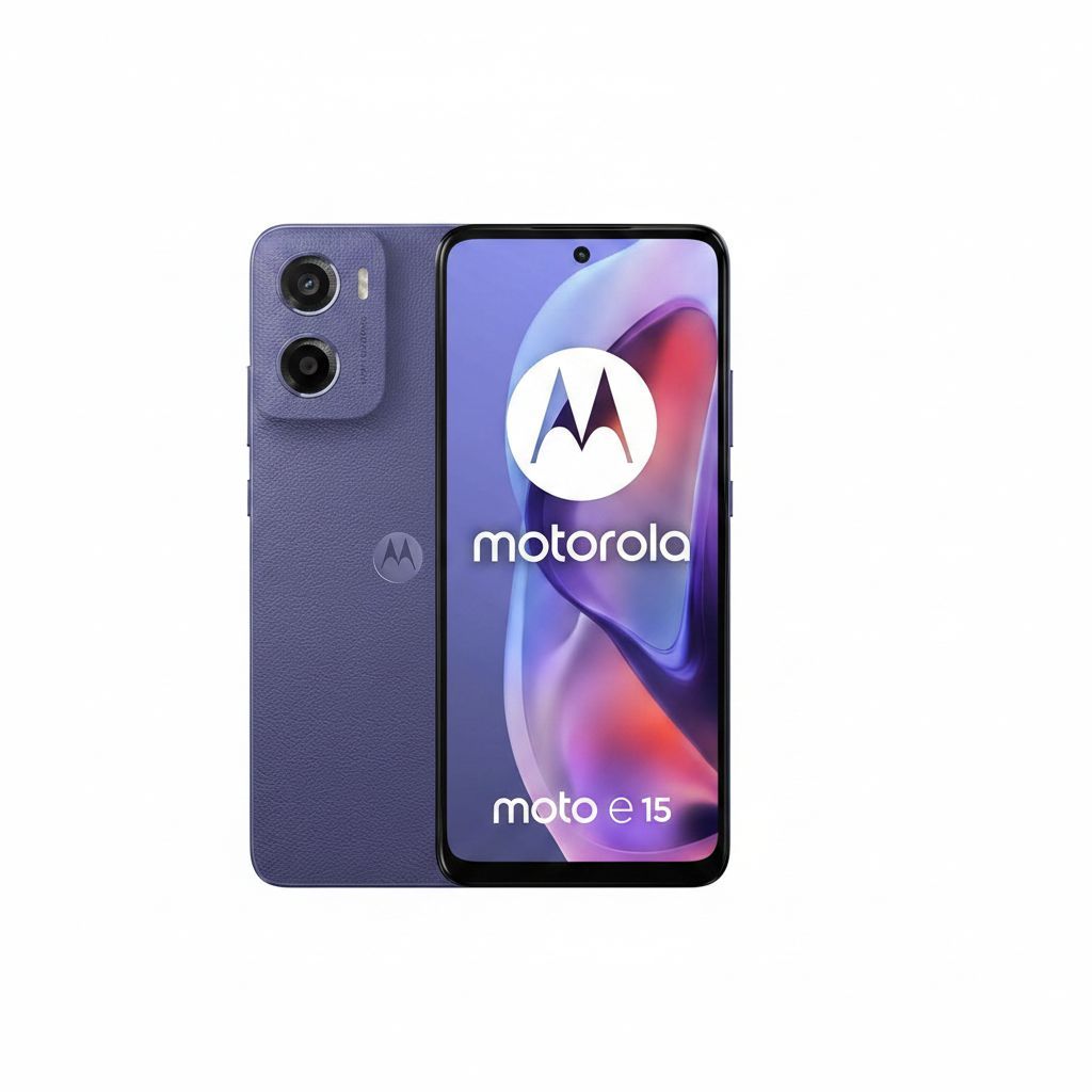 Motorola Moto E15 Dual-SIM 64GB - Unlocked 4G Smartphone in Fresh Lavender-Blue