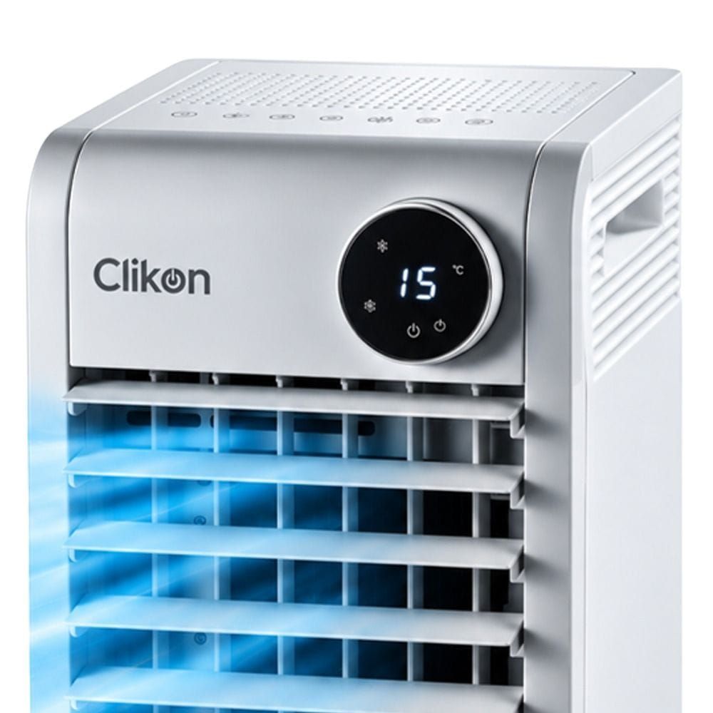 Clikon Air Cooler, 7L Water Tank, 65W Copper Motor, 3-Speed Fan, Automatic Lateral Swing, Wide Airflow | White - CK2840