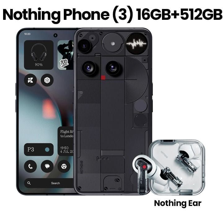 Nothing Phone (3) 16GB+512GB Smartphone - Black | A024-A10000020