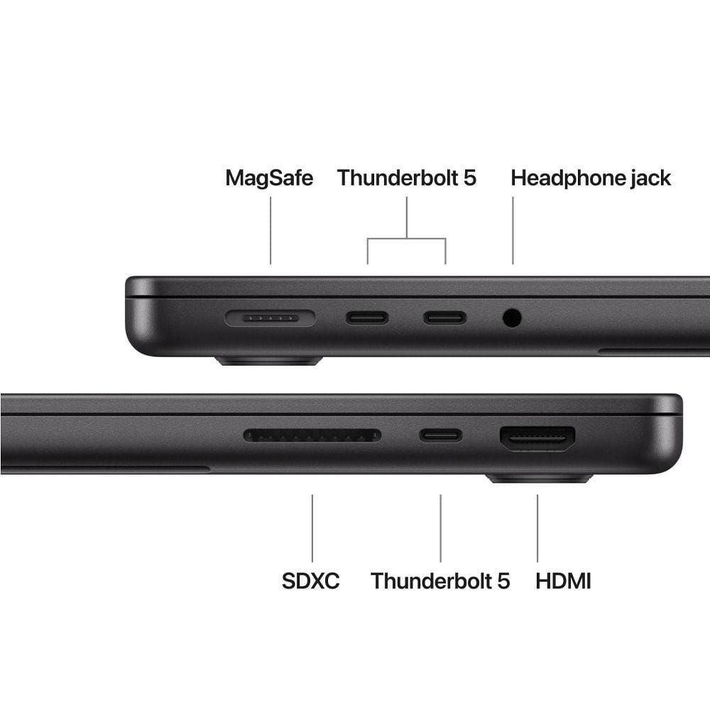 Apple MacBook Pro 14-inch Laptop, M5 Pro Chip, 15-Core CPU & 16-Core GPU, 24GB RAM, 2TB SSD, Liquid Retina XDR Display | Space Black - MJLW4ZS/A