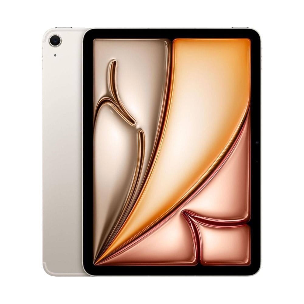 Apple iPad Air 11-inch Wi-Fi + Cellular Tablet, M4 Chip, 256GB Storage, Liquid Retina Display, Apple Intelligence, Touch ID | Starlight - MH7F4AB/A