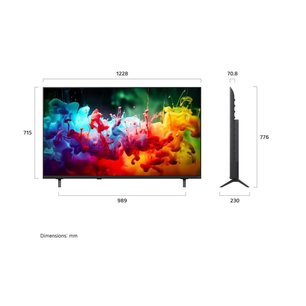 LG 55-Inch QNED evo Mini LED 4K Smart TV, α7 AI Processor 4K Gen9, Dynamic QNED Color, webOS AI | 55QNED72B6T.AMRG
