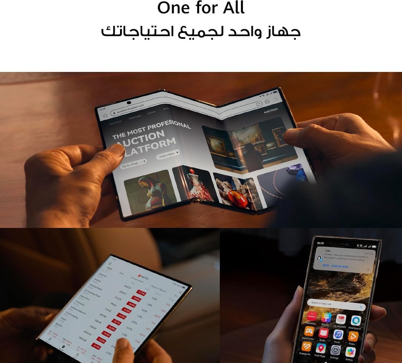 Huawei Mate XT Tri-Fold Smartphone, 16GB RAM, 1TB Storage, 10.2" 3K Display, Advanced Precision Hinge, XMAGE Camera | White