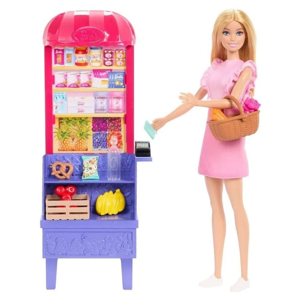 Barbie Doll And Vehicle Playset + Malibu Goes Shopping Playset + Art Kits Bundle (603001000016083 + 603001000016070 + 603001000000789)