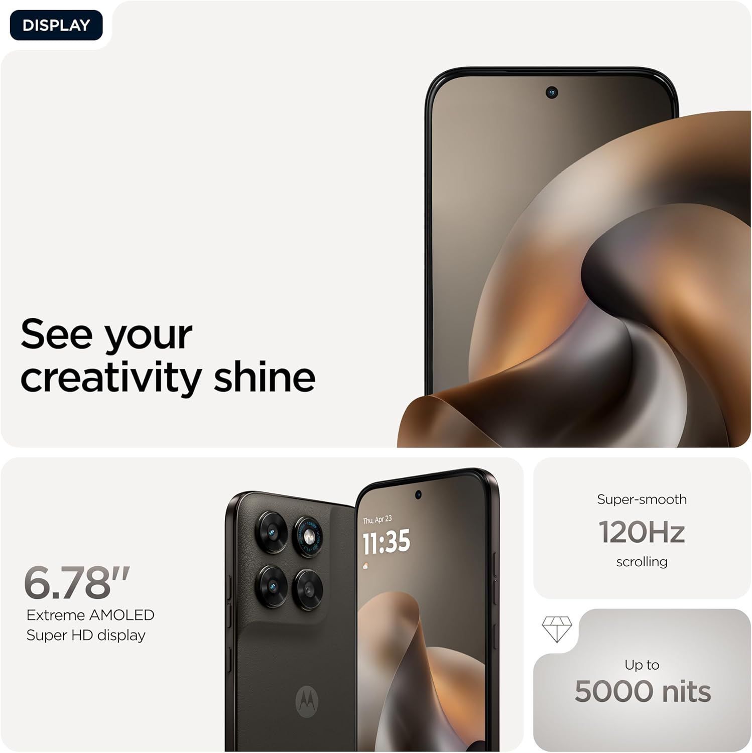 Motorola Moto G77 5G - 108MP Camera, 256GB Storage, 120Hz AMOLED Display | Black