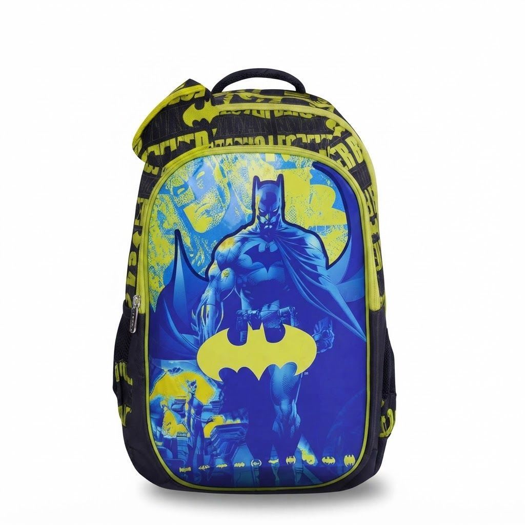 TRUCARE Batman 18 Inch Kids School Backpack - Ergonomic Lightweight Durable Student Bag for Boys