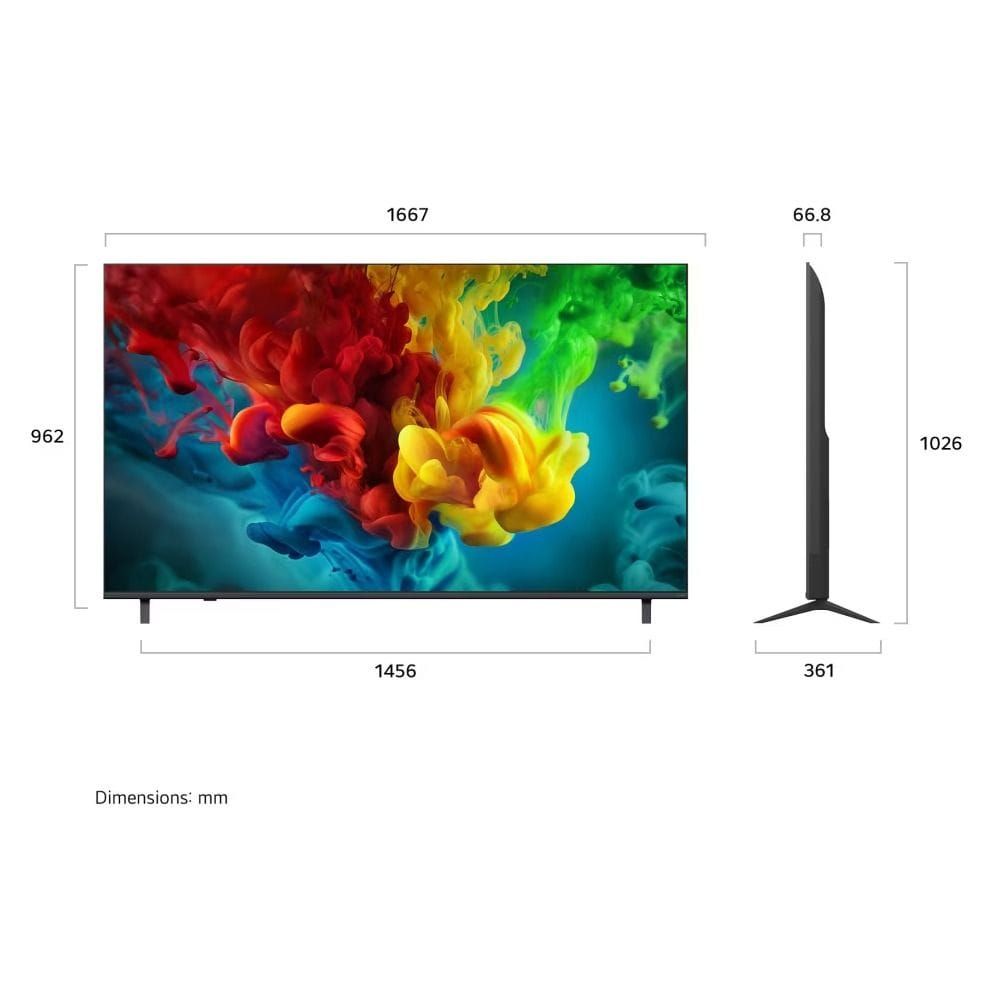 LG QNED84 75" QNED evo Mini LED 4K Smart TV, α8 AI Processor Gen3, 144Hz VRR, Dynamic QNED Color Pro, webOS | 75QNED84B6T.AMRG