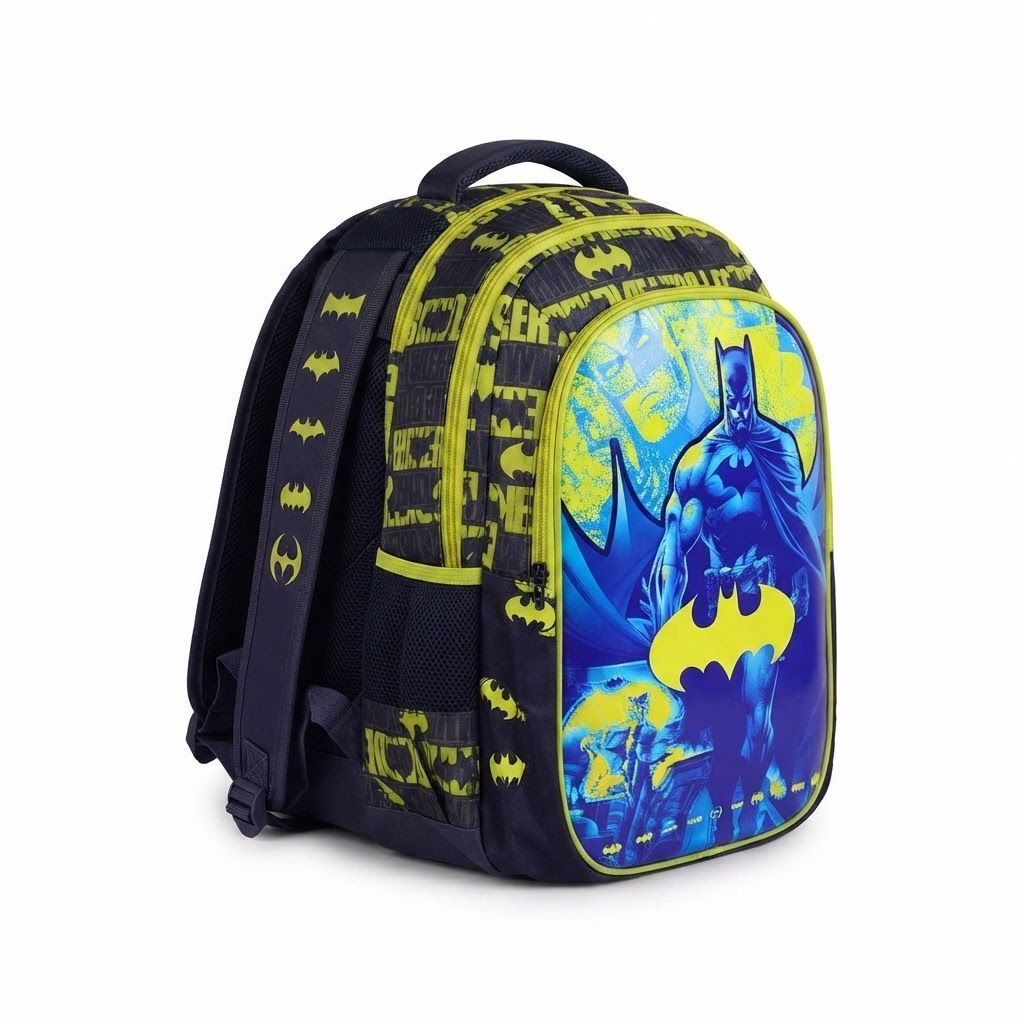 TRUCARE Batman 18 Inch Kids School Backpack - Ergonomic Lightweight Durable Student Bag for Boys
