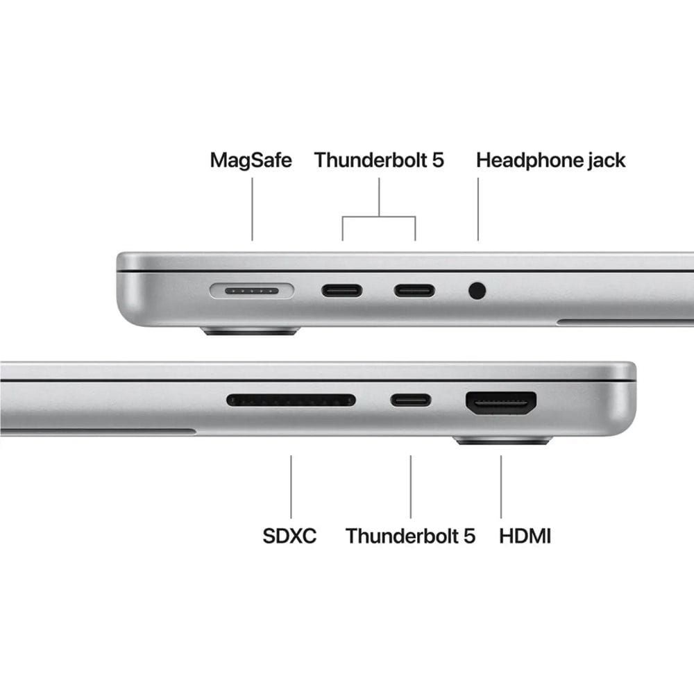 Apple MacBook Pro 14-inch Laptop, M5 Pro Chip, 15-Core CPU & 16-Core GPU, 24GB RAM, 2TB SSD, Liquid Retina XDR Display | Silver - MJLV4ZS/A