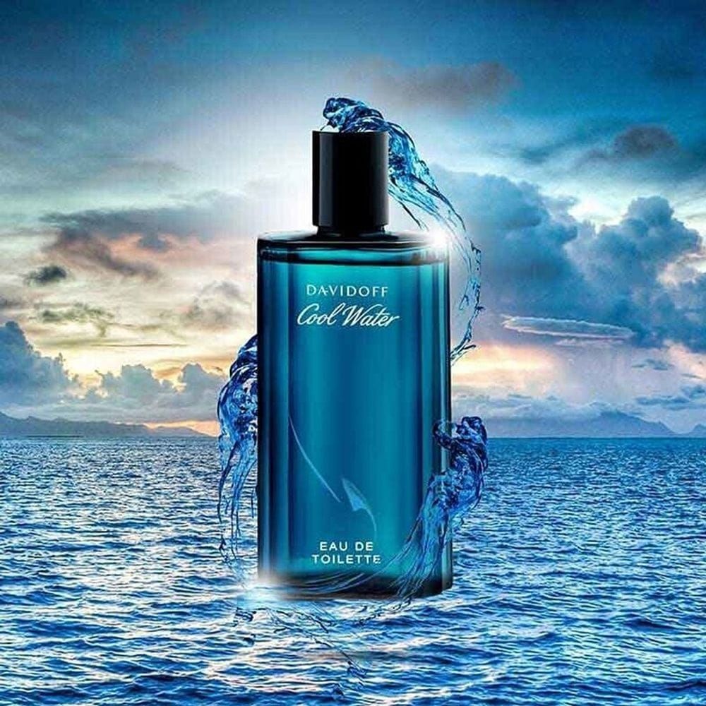 Davidoff Cool Water Eau de Toilette for Men, Fresh Aquatic Aromatic Fragrance with Mint, Lavender, Jasmine & Sandalwood - 125ml