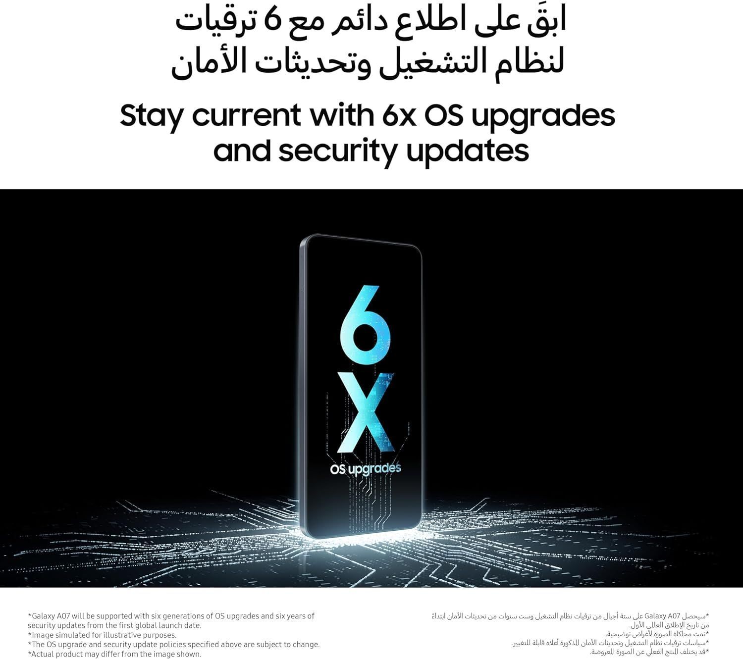 Samsung Galaxy A07 LTE Smartphone - 64GB Storage, 4GB RAM, 6.7" Display |Black