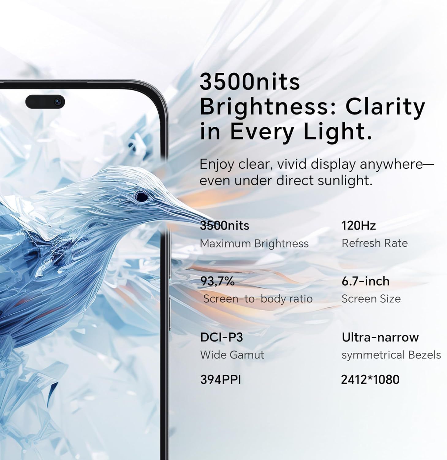 HONOR 400 Lite 5G - 256GB, 108MP Camera, 120Hz AMOLED Display|Black
