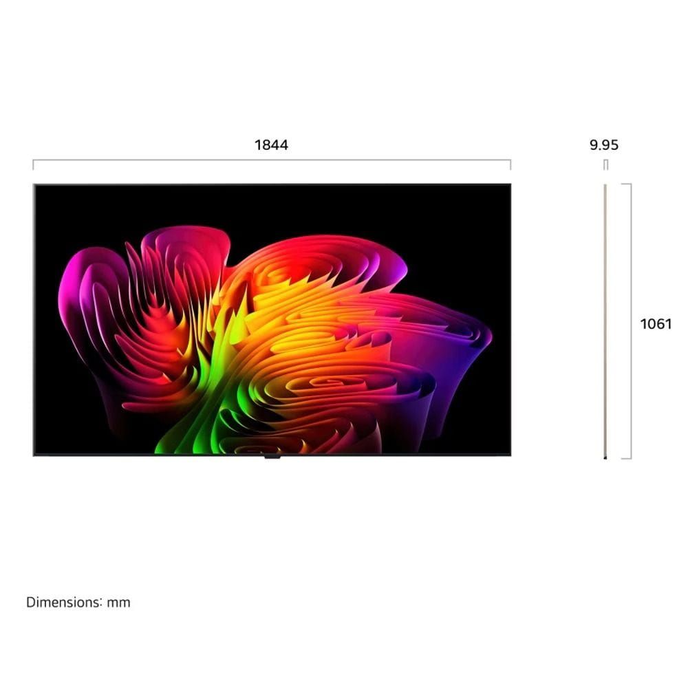 LG 83" Wallpaper Wireless OLED evo AI W6 4K Smart TV, Ultra-Thin Design, True Wireless Connectivity, Dolby Vision, webOS | OLED83W66LA.AMRG