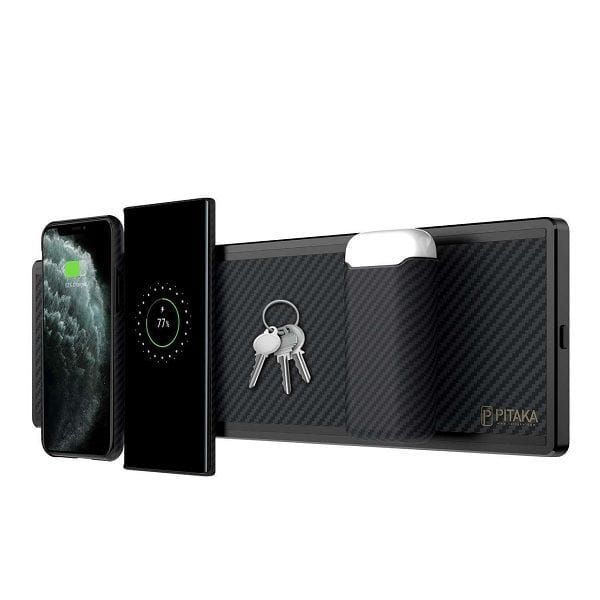 Pitaka MagEZ Bar Wall Mount Wireless Charger, Magnetic Fast Charging Station, Space-Saving Wall Mounted Design, MagSafe Compatible