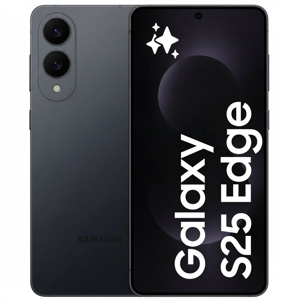 Samsung Galaxy S25 Edge AI Smartphone - 256GB, 12GB RAM, 200MP Camera | Titanium JetBlack