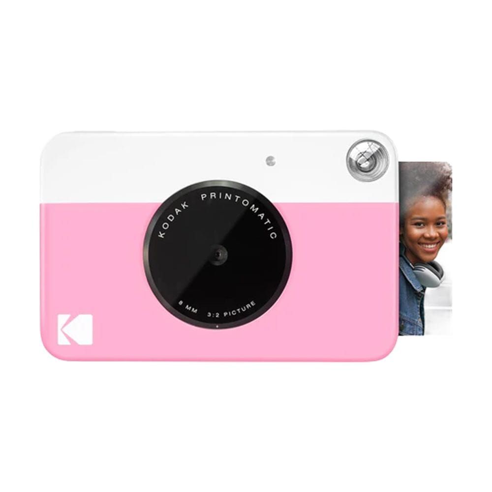 Kodak Printomatic Instant Print Camera, 5MP Sensor, Instant 2x3-Inch ZINK Photo Printing, Auto Flash, Optical Viewfinder & MicroSD Support | Pink - 840102197761