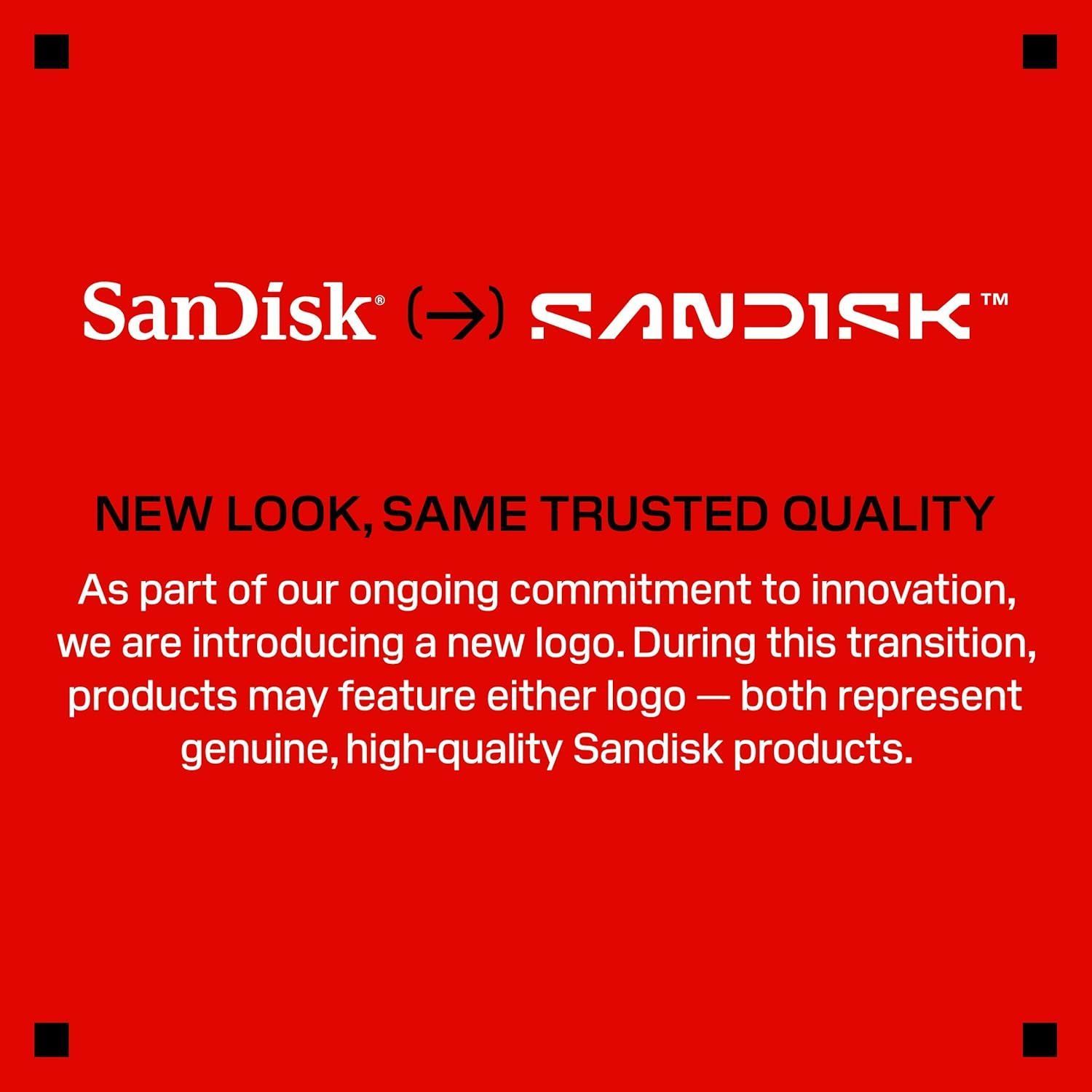 سانديسك إكستريم microSD UHS-I سعة 64 جيجابايت لتصوير فيديو 4K، بسرعة قراءة 170 ميجابايت/ثانية وكتابة 80 ميجابايت/ثانية، أحمر/ذهبي