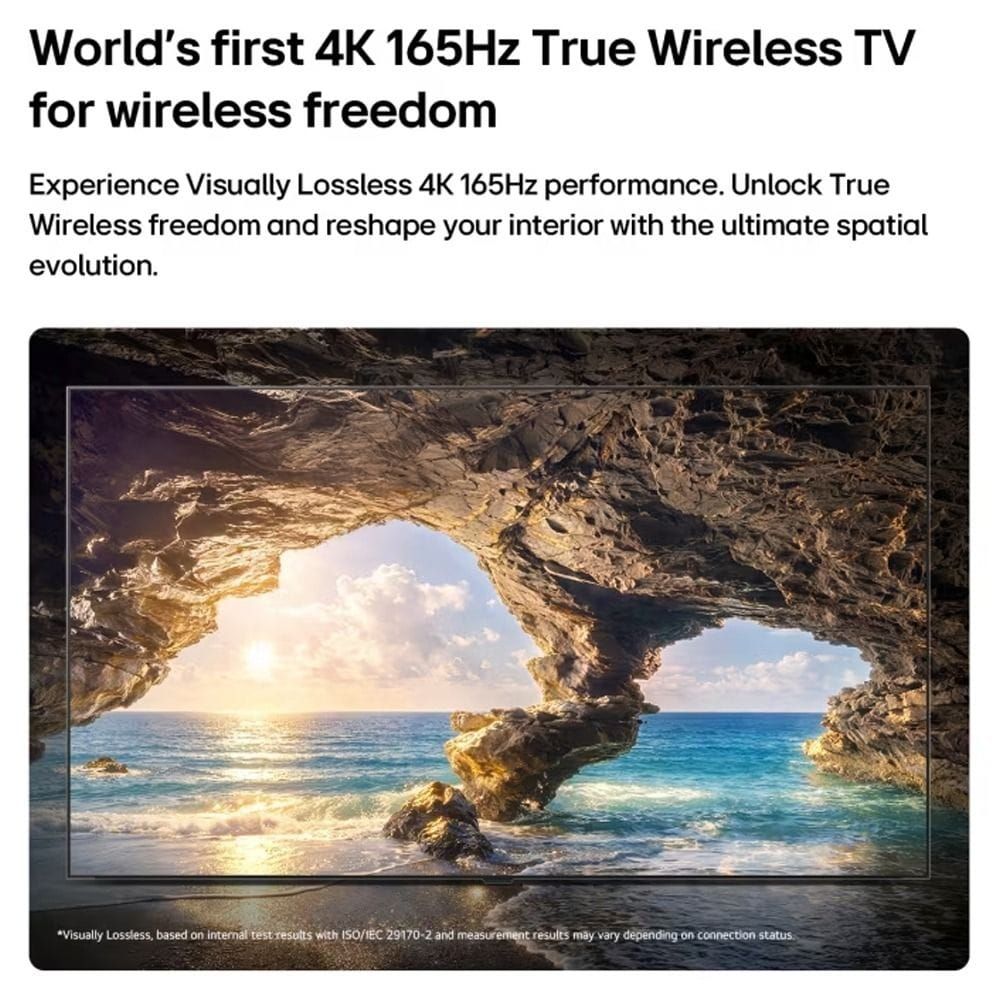 LG 83" Wallpaper Wireless OLED evo AI W6 4K Smart TV, Ultra-Thin Design, True Wireless Connectivity, Dolby Vision, webOS | OLED83W66LA.AMRG