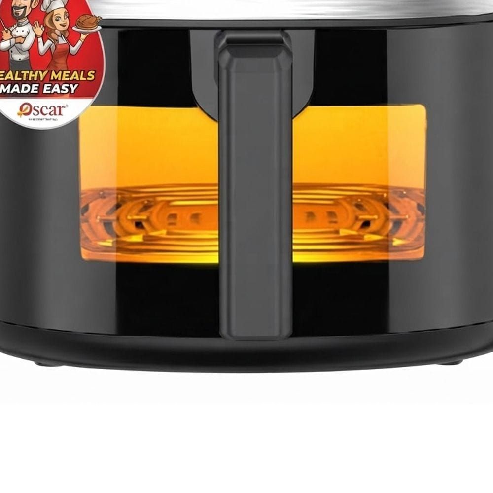Oscar 6.2L Digital Air Fryer, 1750W, Touch Control, Viewing Window, Non-Stick Detachable Basket | Black - OAF902