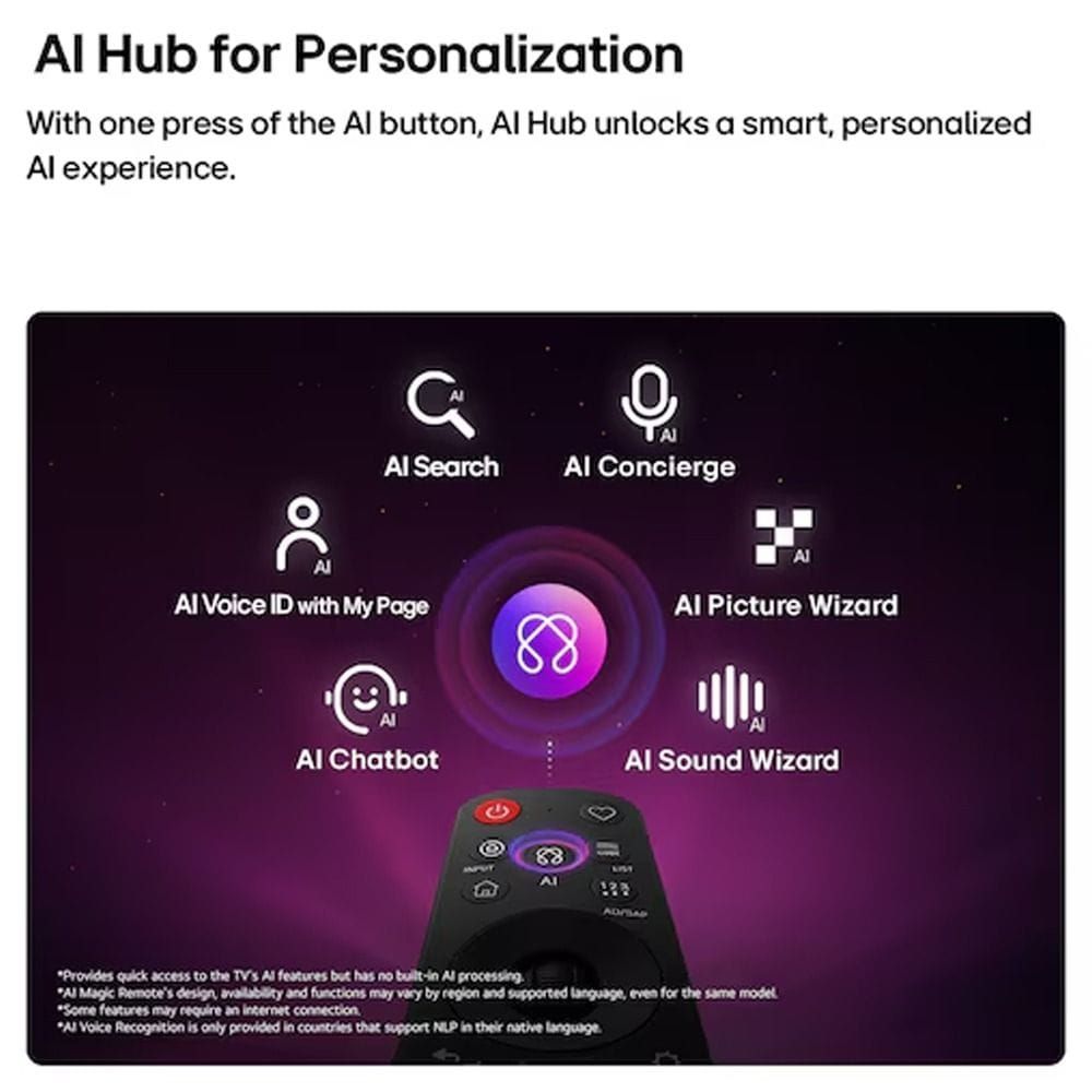 LG 85-Inch NANO 4K UHD AI NU85 NanoCell Smart TV, α7 AI Processor 4K Gen9, HDR10, Nano Detail Enhancer, webOS | 85NU850B6LA.AMRG