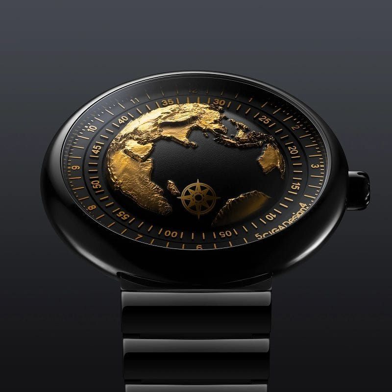 CIGA Design U-Series Gilding Version Automatic Watch, Gold PVD Stainless Steel Case, Swiss Made Automatic Movement, Sapphire Crystal