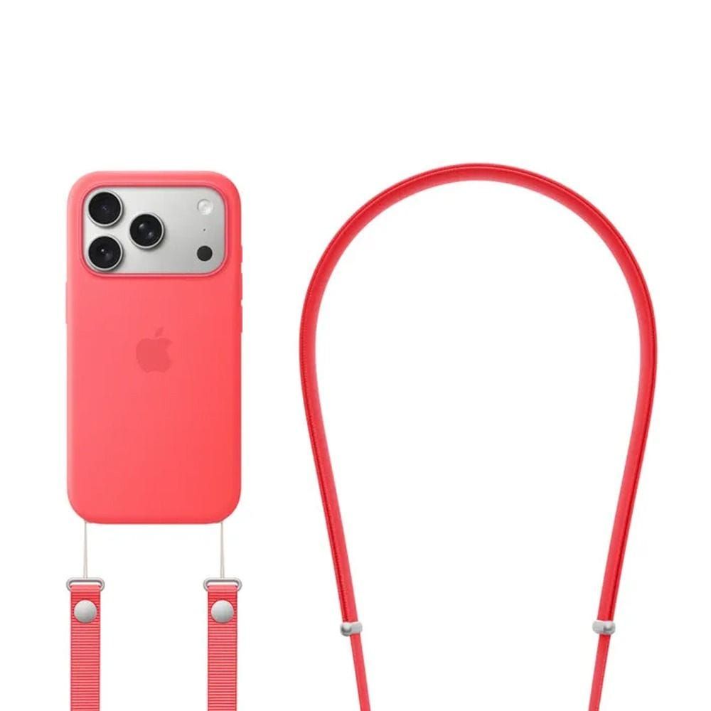Apple Crossbody Strap, Premium Woven Design, Adjustable Length with Magnetic Sliders | Bright Guava - MHYX4ZM/A