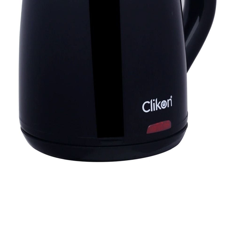 Clikon Double Wall Electric Kettle, 1.8L Capacity, 1500W, Fast Boiling, Double-Wall Insulation, Cordless Design | Grey - CK5127