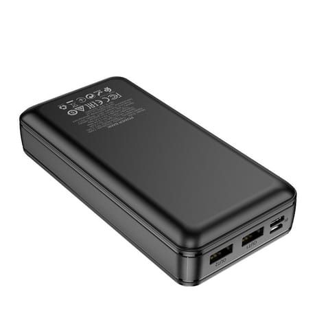 HOCO DB22 Brilliance 10000mAh Power Bank with Digital Display, Dual USB Fast Charging, Portable Battery Pack - Black