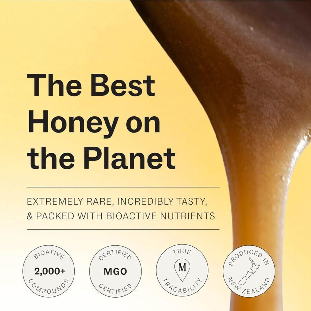 Manukora Raw Manuka Honey MGO 1000+, 100% Monofloral New Zealand Manuka Honey - 250g