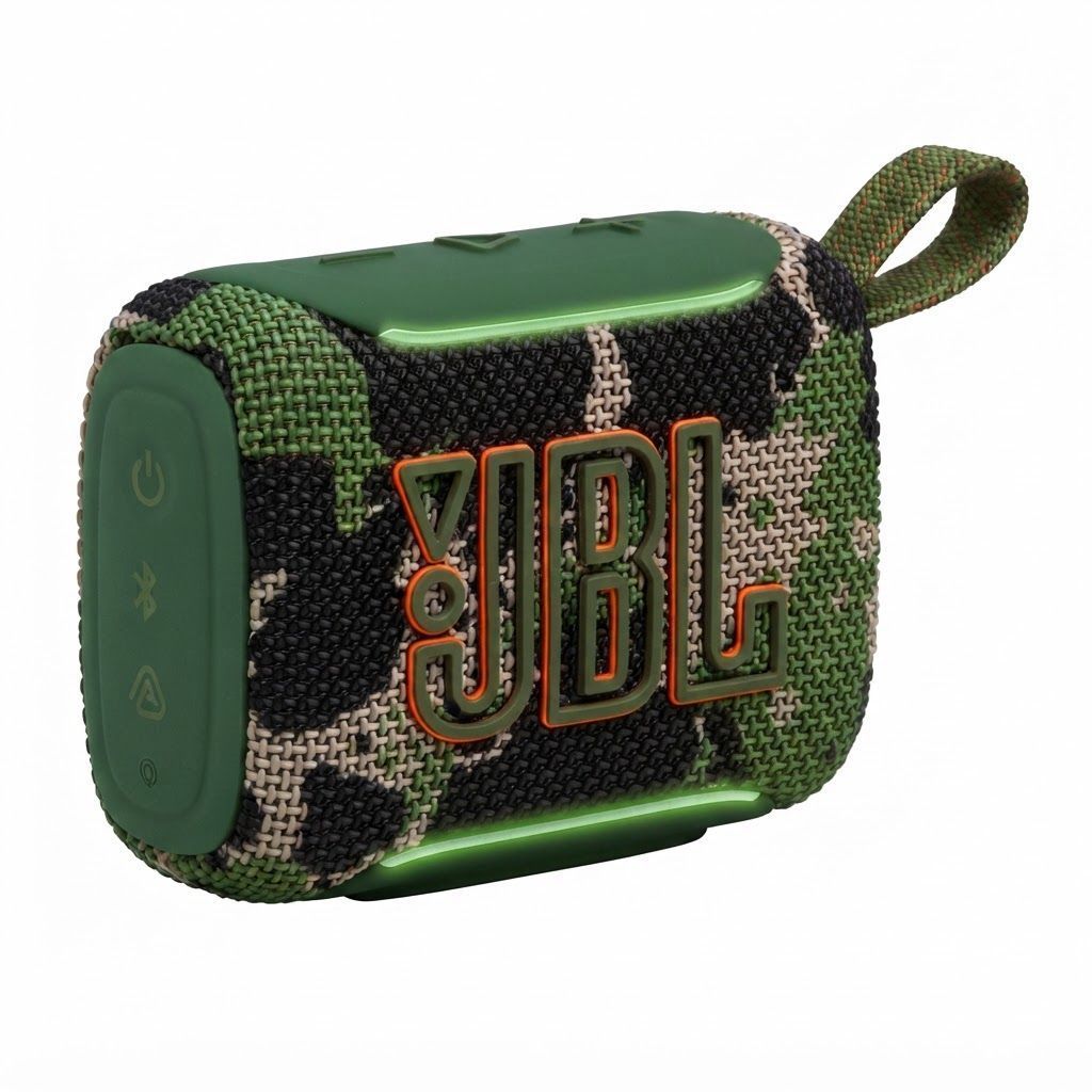 JBL Go 5 Ultra-Portable Bluetooth Speaker, Waterproof & Drop-Proof, 10H Playtime, Ambient Edge Lighting, Auracast | Squad