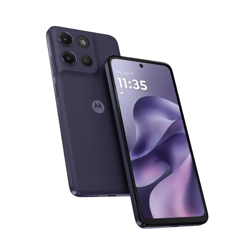 Motorola Moto G17 4G Smartphone, 4GB RAM, 128GB Storage, Dual SIM, Large Display | Evening Blue (Muted Purple) - PBBL0013AE XT2623-3 AE