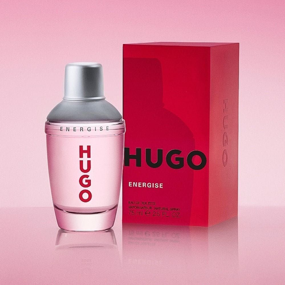 Hugo Boss Energise Eau de Toilette for Men, Fresh Woody Aromatic Fragrance with Pink Pepper, Citrus, Cardamom & Leather - 75ml