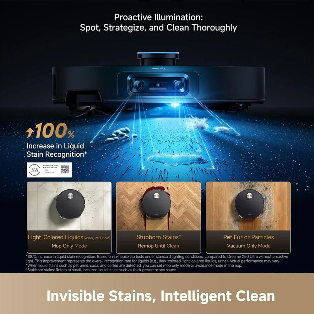 Dreame X60 Ultra Complete Robotic Vacuum Cleaner, 35kPa Suction, Hot Mop Self-Cleaning, Auto-Empty Dock & 3D Obstacle Avoidance | Black - RLX87DE