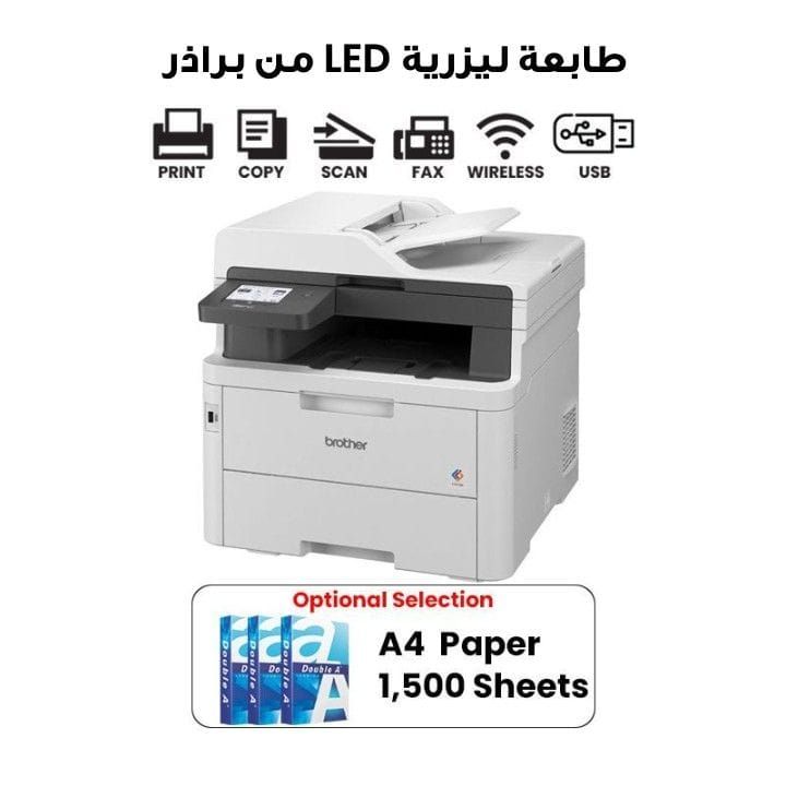 Brother Color LED Laser Multifunction Printer, LED Printing Technology, Automatic Duplex Printing, ADF Support - White - MFC-L3760CDW