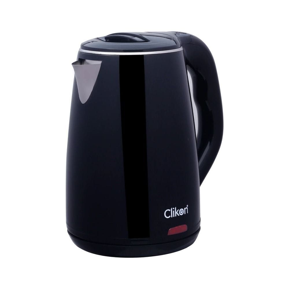 Clikon Double Wall Electric Kettle, 1.8L Capacity, 1500W, Fast Boiling, Double-Wall Insulation, Cordless Design | Grey - CK5127