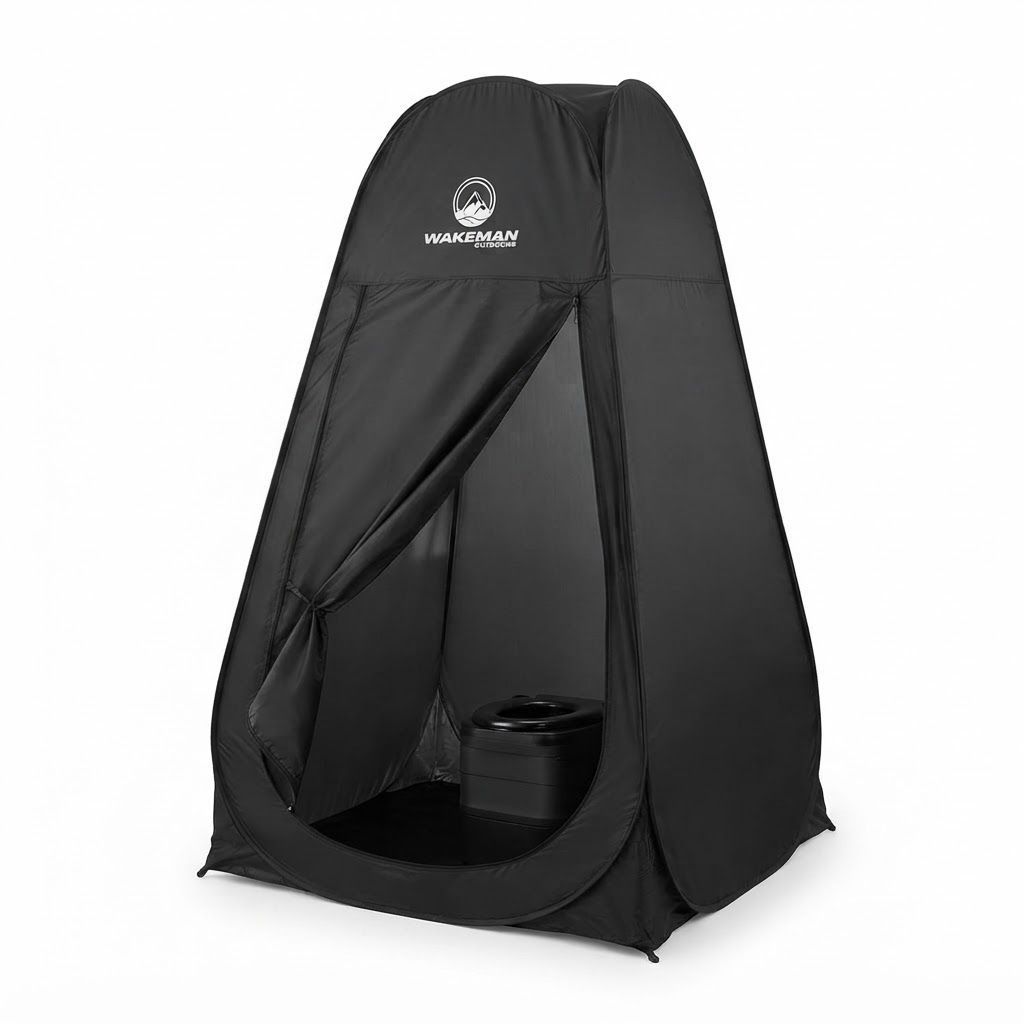 Wakeman Outdoors Portable Pop-Up Privacy Tent for Camping, Instant Shower, Changing Room and Portable Toilet Shelter