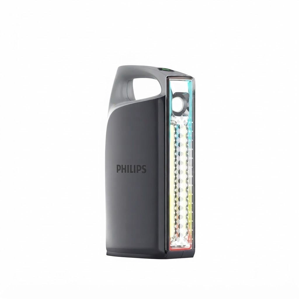 Philips 3-in-1 Rechargeable Emergency Lantern, 1000 Lumens LED Torch and Camping Light, 4000mAh Battery, Red Light