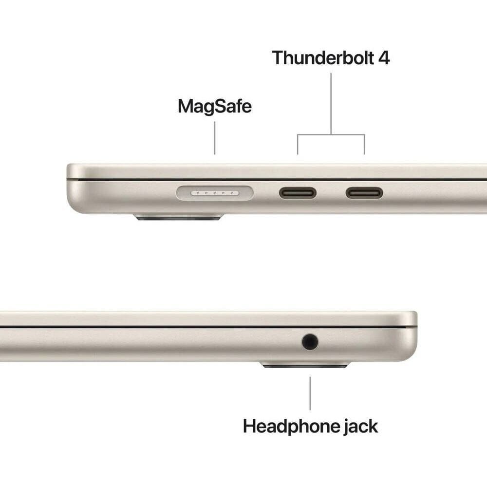 Apple MacBook Air 13-inch Laptop, M5 Chip, 10-Core CPU & 10-Core GPU, 16GB RAM, 1TB SSD, Liquid Retina Display | Starlight - MDHC4AB/A