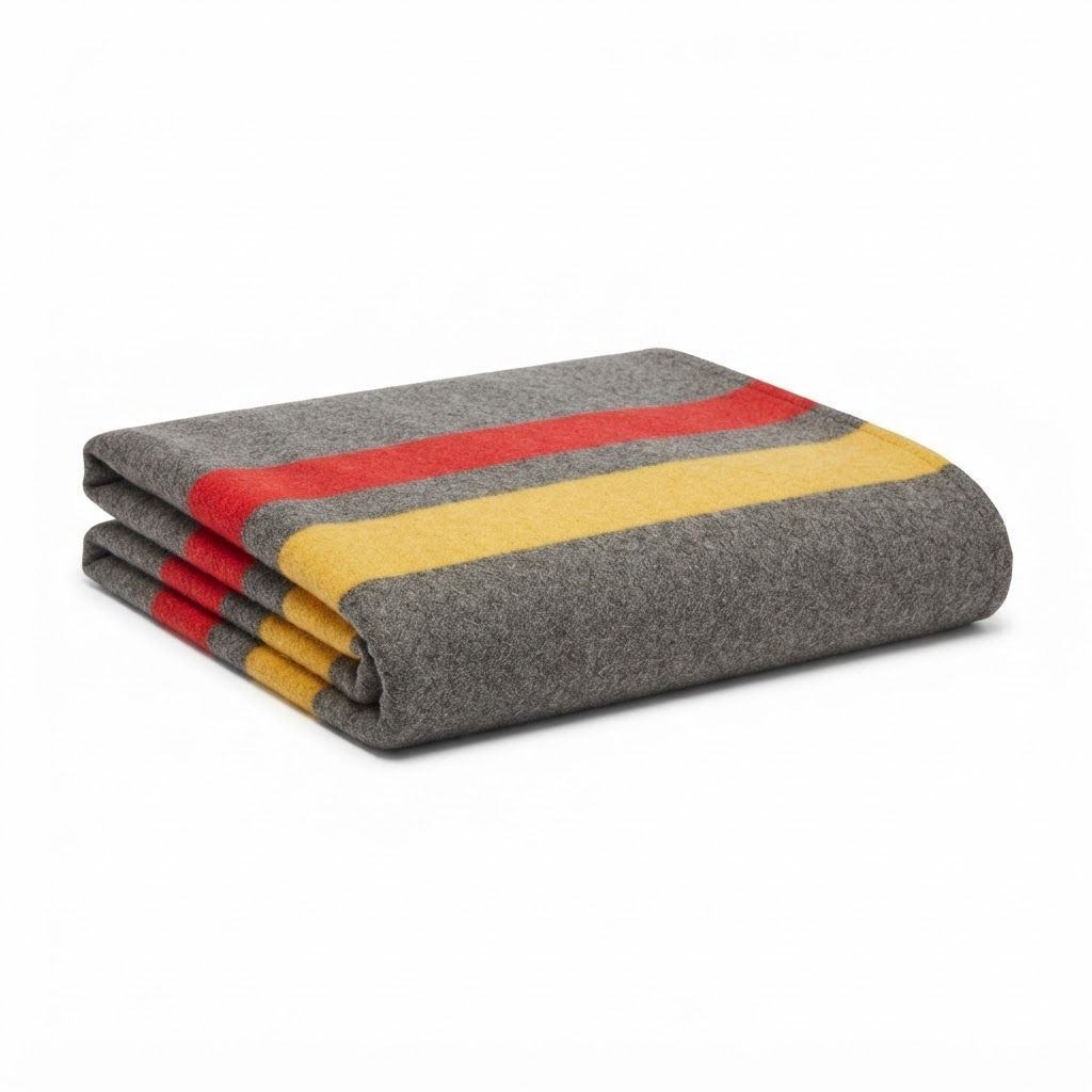 Arcturus Rainier Wool Blanket, 4.5 lb Heavyweight Warm Blanket, 64 x 88 Inch Washable Wool Blend for Camping and Outdoor Use