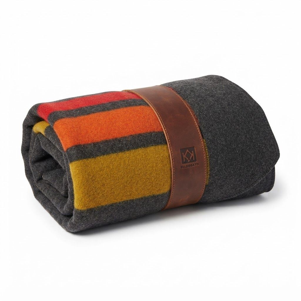 Arcturus Rainier Wool Blanket, 4.5 lb Heavyweight Warm Blanket, 64 x 88 Inch Washable Wool Blend for Camping and Outdoor Use