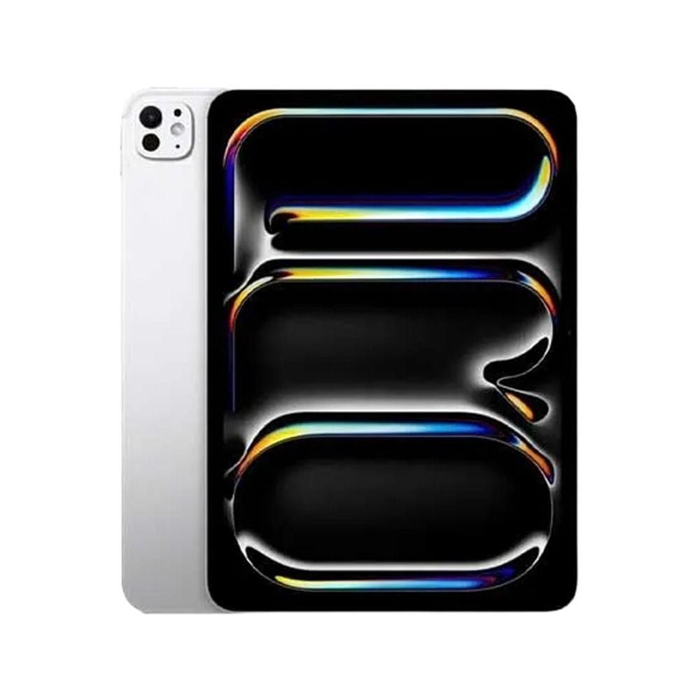 باقة آبل آيباد برو بذاكرة RAM سعة 12 جيجابايت وتخزين 256 جيجابايت باللون الفضي + غطاء Apple Smart Folio لآيباد برو مقاس 13 بوصة باللون الدنيم + قلم Apple Pencil بمنفذ USB-C باللون الأبيض (603001000009992 + 603001000001498 + 603001000000460)