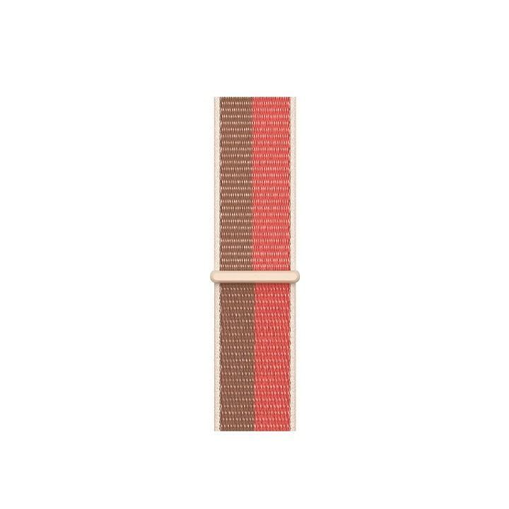 Apple Watch Sport Loop 41mm, Durable And Strong, Designed For Active Wear, Easy To Swap, Regular - Pink Pomelo/Tan - ML2P3ZM/A