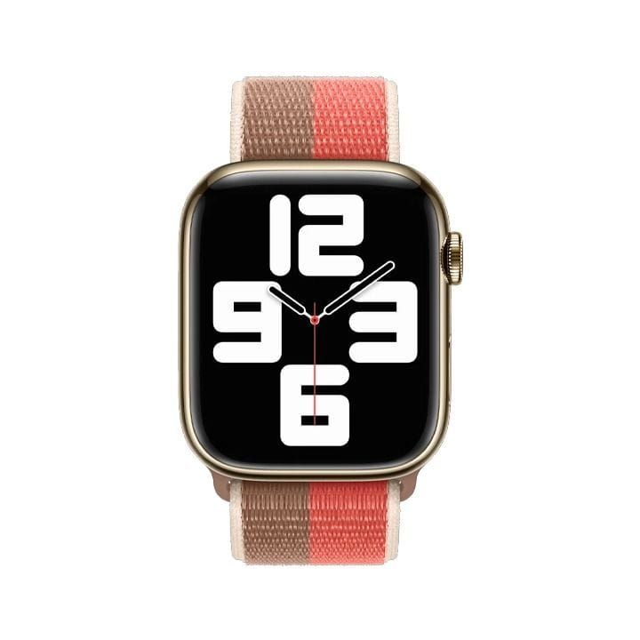Apple Watch Sport Loop 41mm, Durable And Strong, Designed For Active Wear, Easy To Swap, Regular - Pink Pomelo/Tan - ML2P3ZM/A