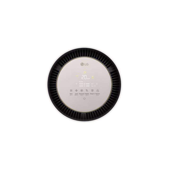 LG PuriCare Alpha Majlis 360° Air Purifier, 104m² Room Capacity, HEPA Filter, BLDC Motor, Smart indicator, AQI Status, UVnano - Natural Beige - AS10GDBY0