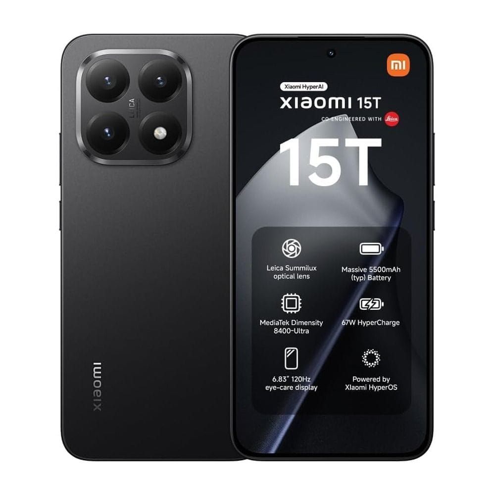 Xiaomi 15T Smartphone: 12GB RAM, 512GB Storage, 50MP Camera, 120Hz Display | Black