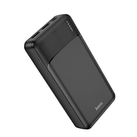 HOCO DB22 Brilliance 10000mAh Power Bank with Digital Display, Dual USB Fast Charging, Portable Battery Pack - Black