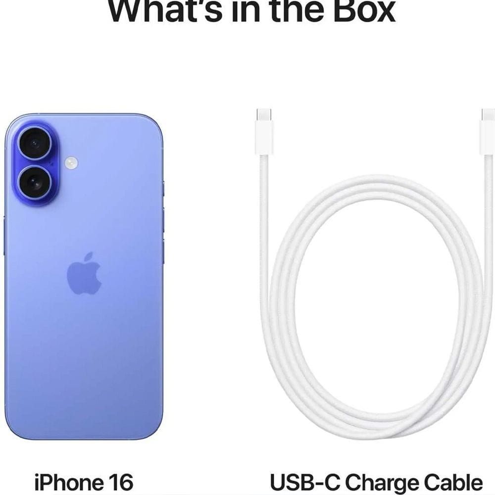 Apple iPhone 16 5G Smartphone, 128GB Storage, 6.1" Super Retina XDR Display, A18 Chip, 48MP Fusion Camera, Camera Control | Ultramarine - MYDU3AE/A