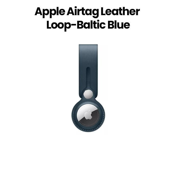Apple AirTag Leather Loop, Stylish And Functional, Lightweight And Practical, Loop Design for Easy Attachment - Baltic Blue